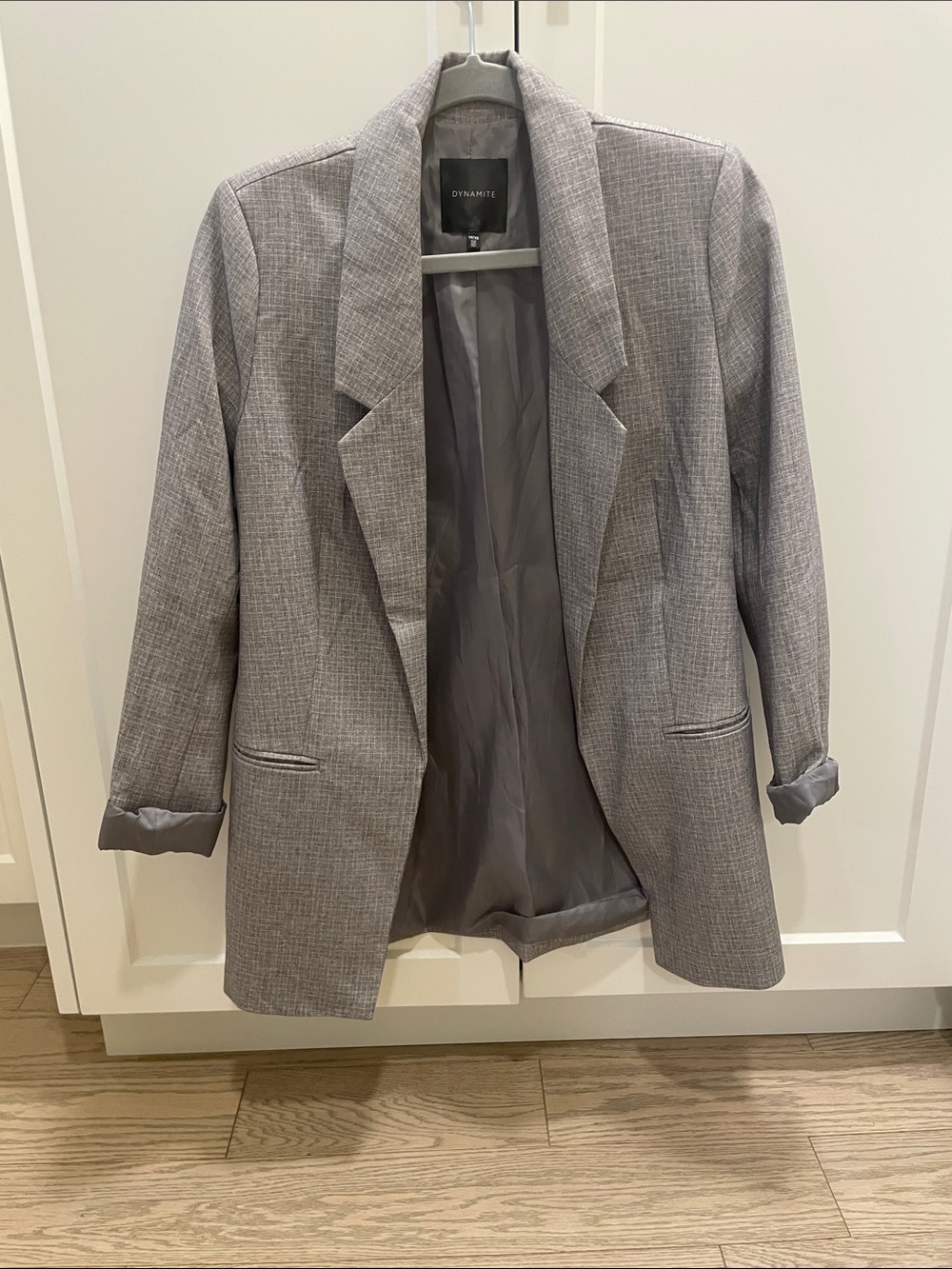 Dynamite Light Gray Men's Textured Blazer